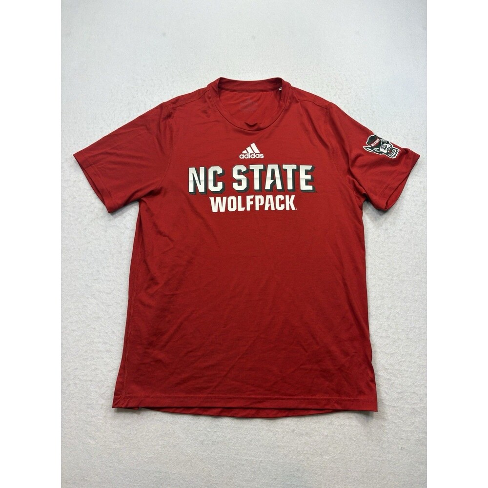 adidas Mens NC State Wolfpack Creator Tee Climalite Red Medium
